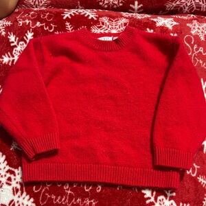 Zara Vibrant Red Crew Neck Sweater